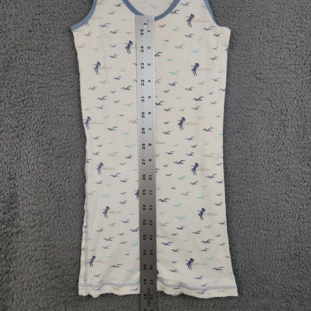 Vtg Y2K Hollister Cami Tank XS Racerback Ribbed Stretch Long Bella Swan AOP RARE - Picture 7 of 10